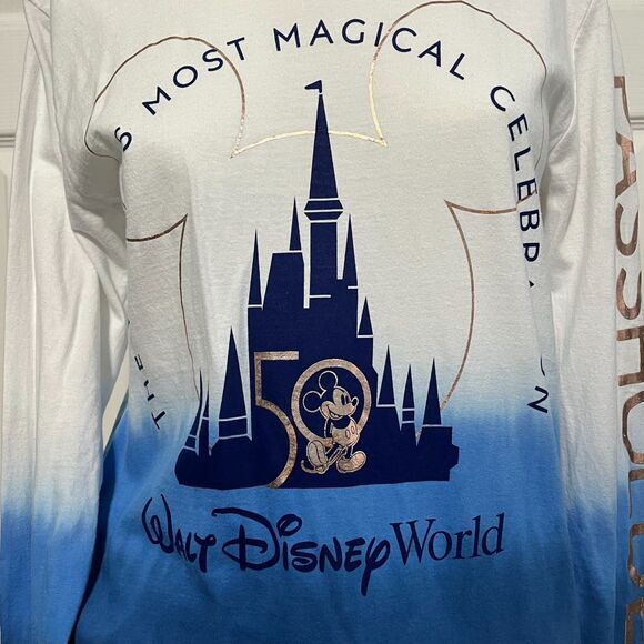 Walt Disney World 50th Anniversary Passholder Women's Long Sleeve T-shirt Small - Picture 9 of 11